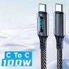 New 120W LED Digital Display Quick Charge USB Type C Cable For Samsung Xiaomi POCO Redmi Huawei Fast Charging Data Cord