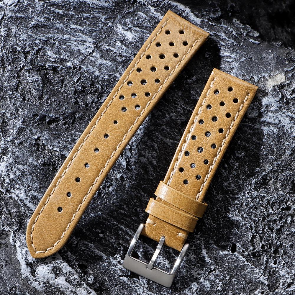 Винтажный ремешок из натуральной кожи для Omega для Samsung Galaxy Watch 6 5 4 Мягкий дышащий браслет из коровьей кожи 18 20 мм 22 мм