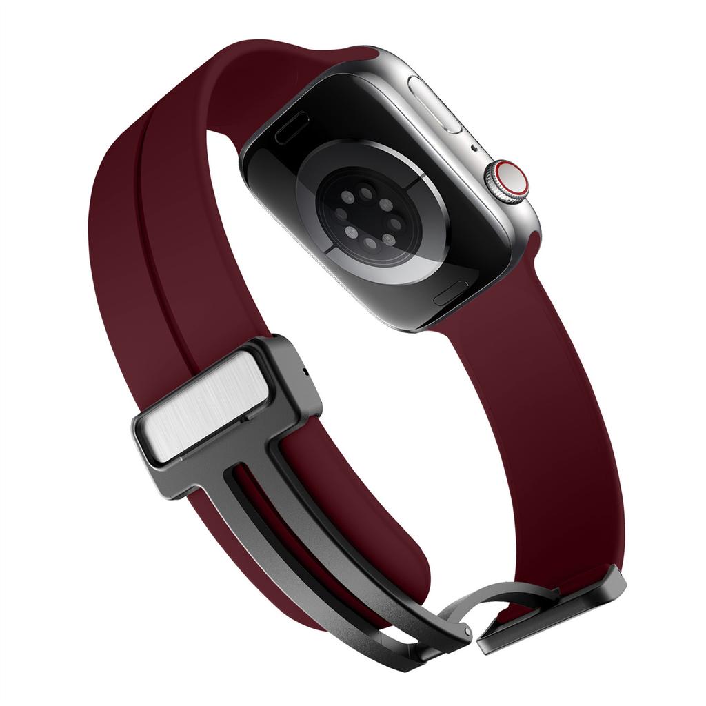 Strap For Apple watch bands 44mm 45mm 40mm 41mm 46mm 49mm Magnetic Silicone correa Bracelet iWatch Series 11 10 8 se 9 ultra 2 3