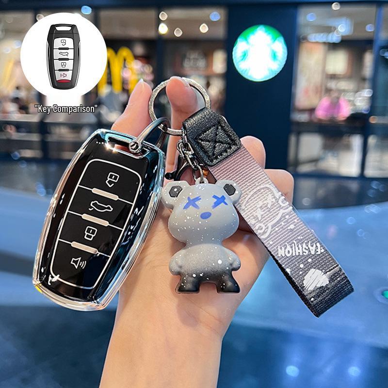 Чехол для ключа для Haval Big Dog 2024: Подходит для 23-мм корпуса Chitu H6, 22-мм пряжки New H9, 19-мм корпуса Old M6 - Простой дизайн