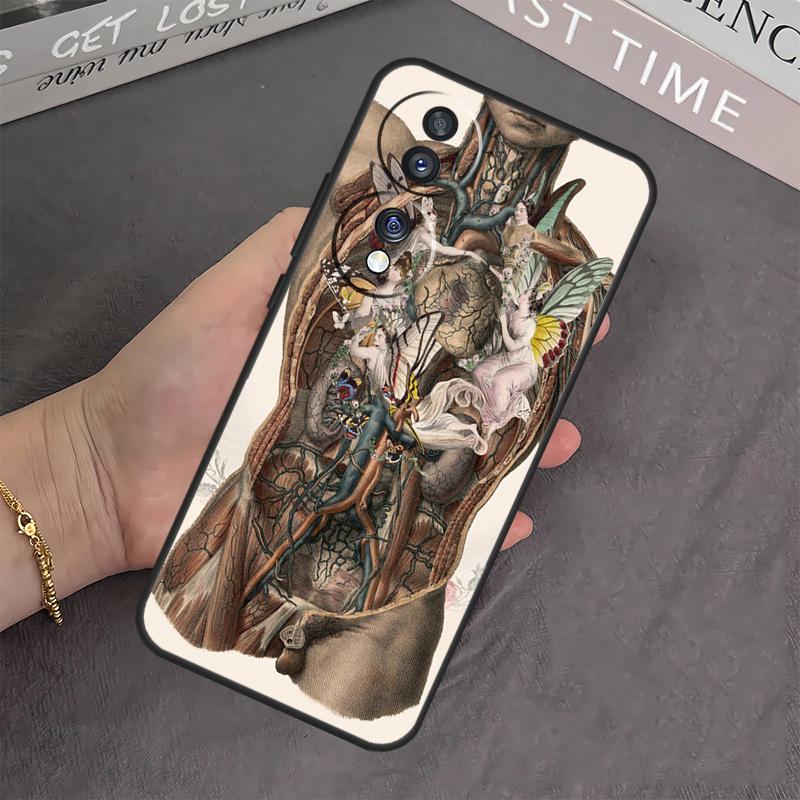 Медицинский Чехол с Анатомией Человека Для Honor X8b X9b X8 X9 X6a X7a X8a X9a Чехол Для Honor Magic 6 5 Pro 50 70 90 Lite