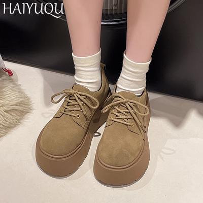 Модные женские замшевые ботильоны на платформе, дизайнерская модная повседневная обувь для ходьбы, женский тренд 2025, новые зимние уютные ботильоны для женщин