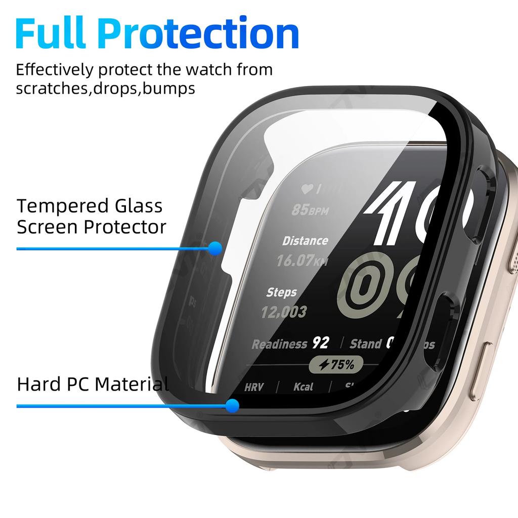 Стекло+Чехол для Amazfit Bip 6 Защитное стекло для экрана и Жесткий ПК Защитный бампер для аксессуаров Amazfit Bip6