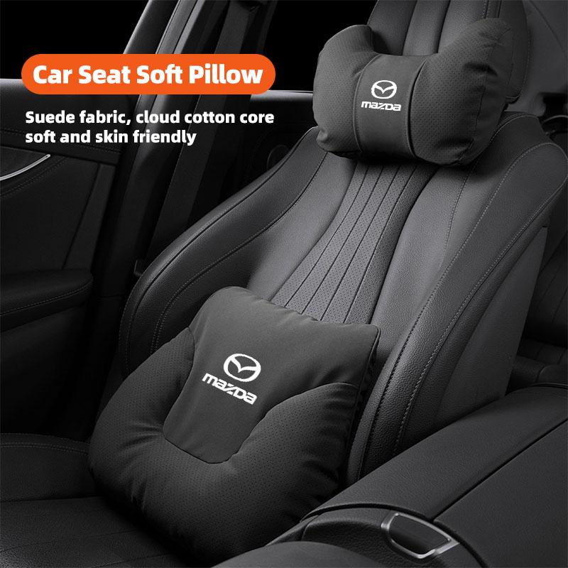 Car Seat Soft Headrest Suede Neck Pillow Waist Cushioning For Mazda 6 2 3 CX50 CX60 BT-50 CX5 CX30 MX-5 CX3 CX8 Atenza CX80 CX70