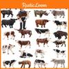 Farm Animal Figures Educational Toy Simulation Animal Model Kid's Gift Plastic Material Cow Category 14x8cm Size