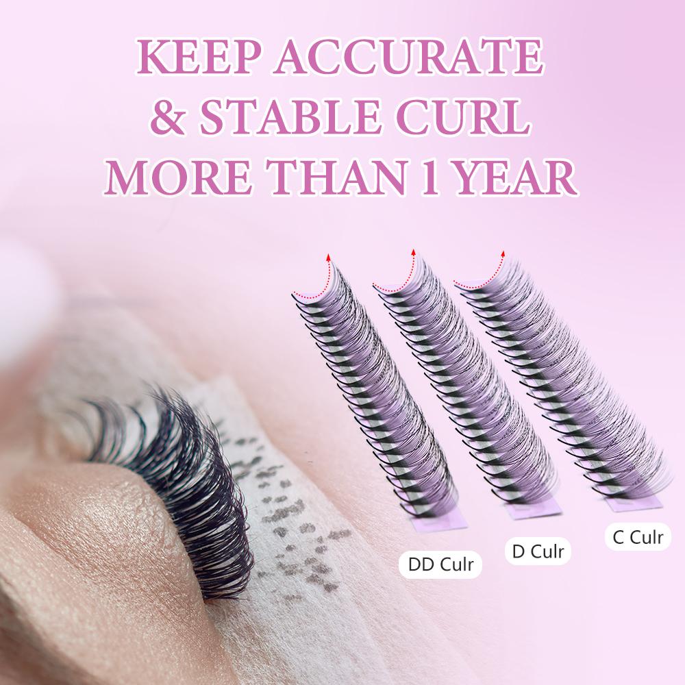 OWOSC 320 Fans Pointy Base Premade Volume Fans Medium Stem Sharp Thin Pre Made Russian Volume Fan Eyelash Extensions Custom Logo