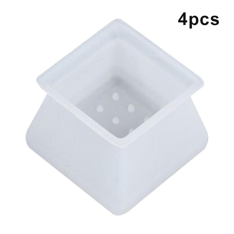 4/8/16pcs Silicone Chair Foot Covers Square Table Leg Protective Pad Anti Slip Silent Floor Furniture Protection Pad For Chair