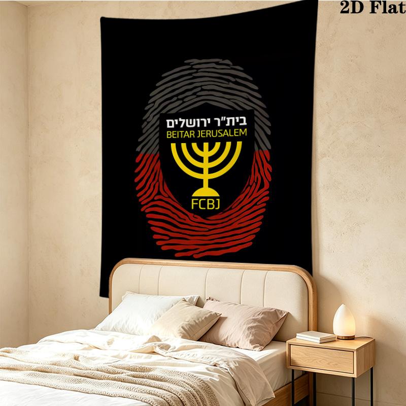 Beitar Jerusalem Fc Wall Tapestry Aesthetic Wall Hanging Printed Fabric Blanket Decorative Tapestries For Bedroom Living Room Home Decor