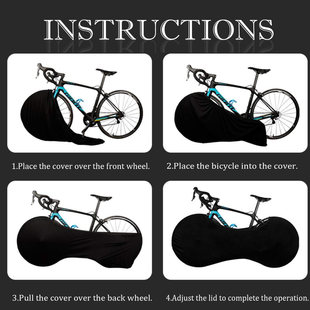 Bike Cover, Bicycle Wheel Cover, Washable Elastic Bicycle Protective Gear Tire Package for Mountain, Road, MTB Bikes