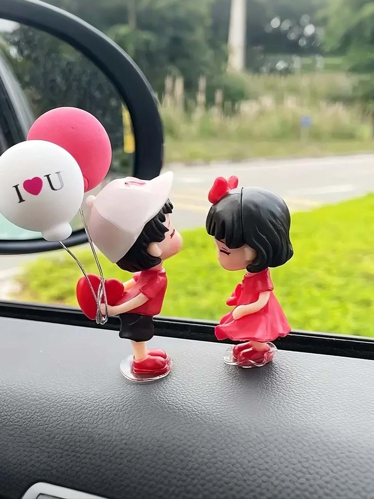 2 шт. Милые парные автомобильные украшения для девочек - Подходят для приборной панели автомобиля, зеркала заднего вида и настольного декора