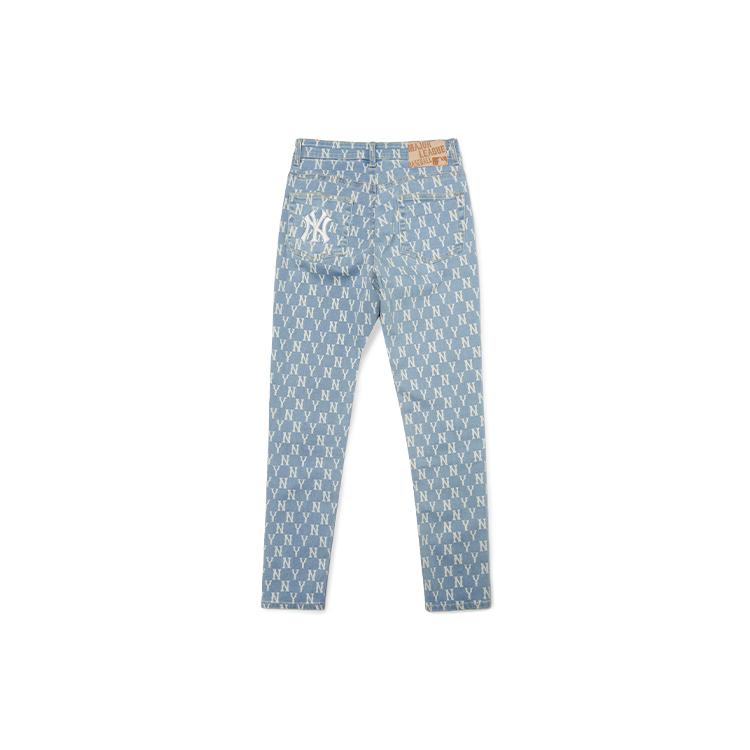 Новые джинсы MLB New York Yankees женские светло-голубые 3FDPM0521-50BLL