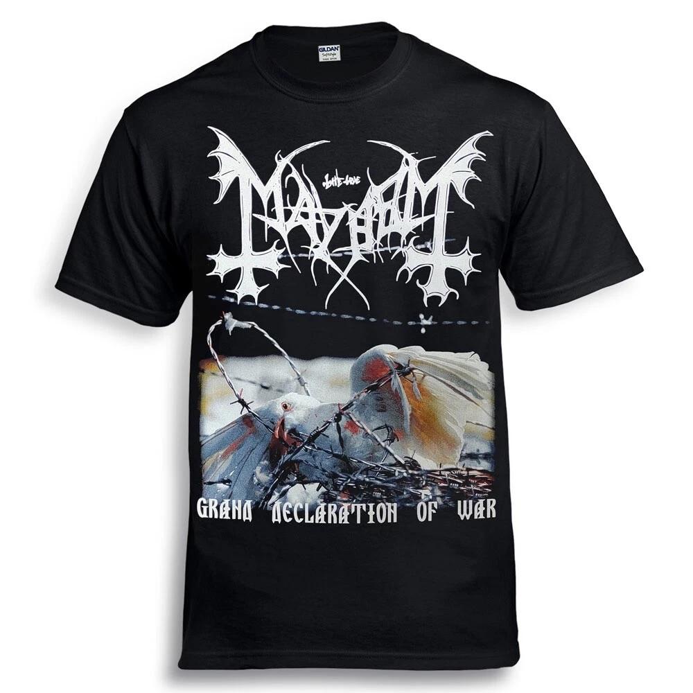 Mayhem "Grand Declaration Of War" Черная футболка venom bathory