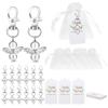20pcs Angel  Shape  Keychain For Wedding Birthday Baby Baptism Communion Gift Christmas Decoration