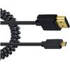 Кабель 10,2 Гбит/с Micro HDMI на HDMI Папа с позолоченными разъемами для превосходной производительности сигнала и долговечности