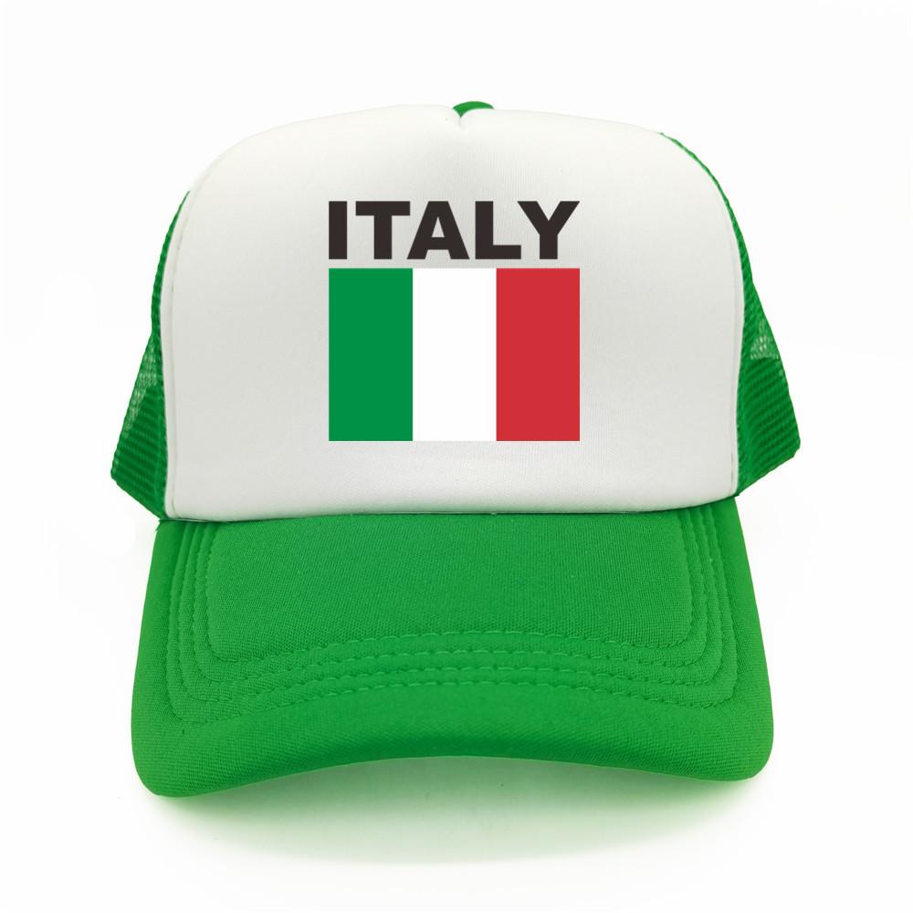 Italia Italy Italian Flag Trucker Cap Summer Unisex Cool Dad Hat Baseball Caps Unisex Outdoor Mesh Net Caps