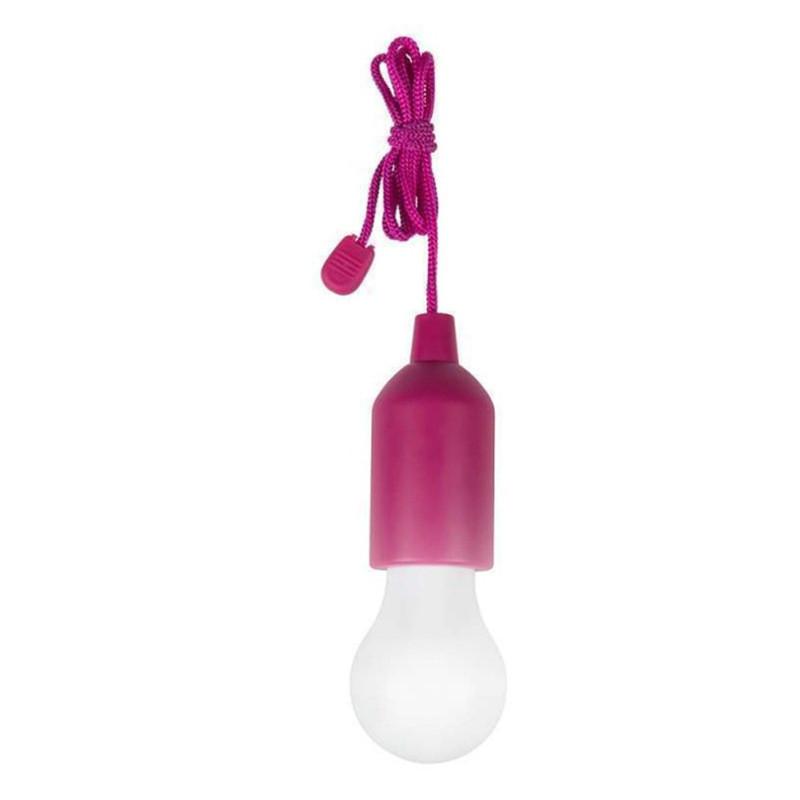 Red Blue Green Black White Orange Yellow Pink Pull Cord Camping Light Led Outdoor Camp Lamp