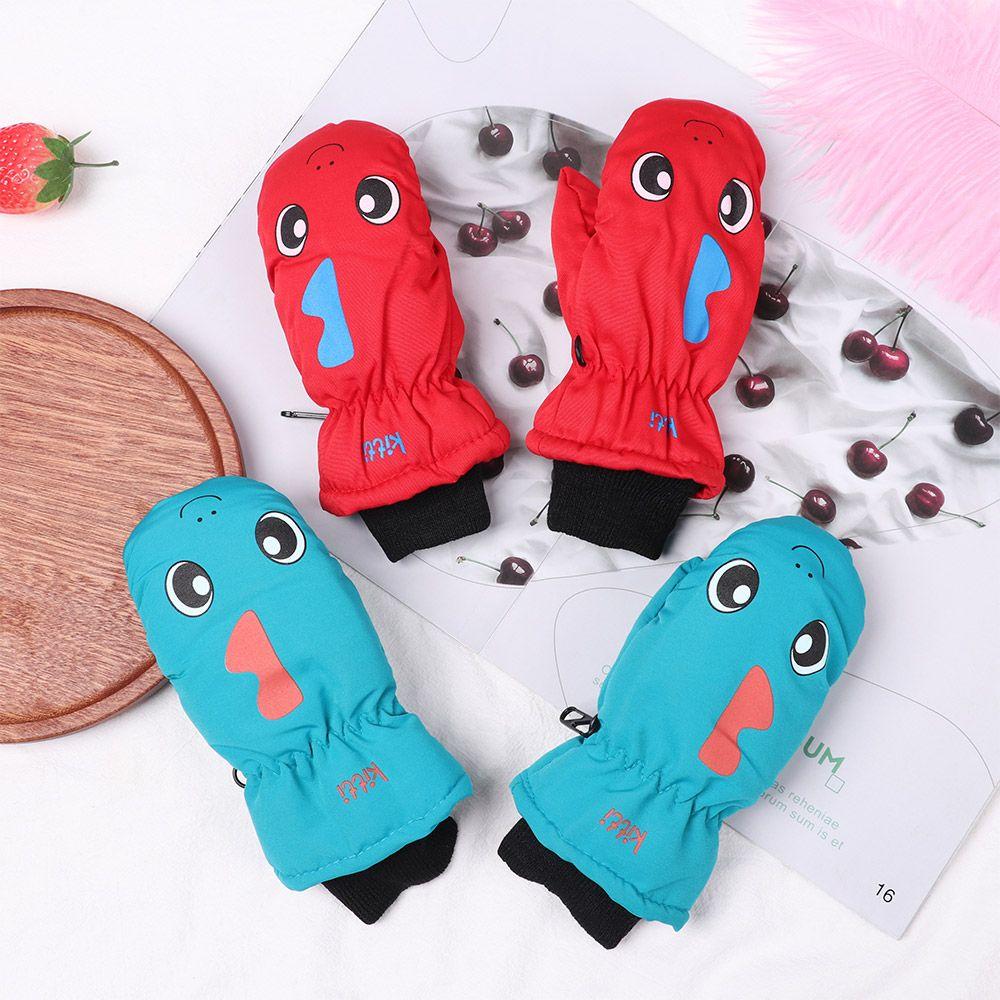 Детские Утепленные Теплые Уличные Перчатки для Катания на Лыжах для Детей Варежки с Длинными Рукавами Снег Сноуборд