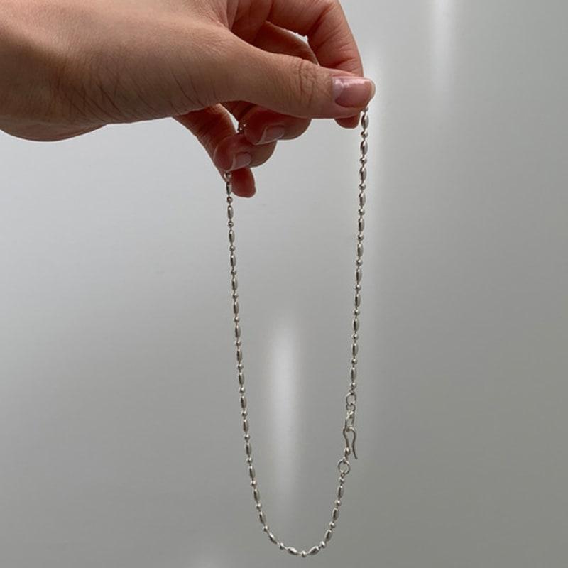 Ожерелье с серебряной цепочкой-шариком и крючком для рыбалки Melliv Mixed Egg Ball Chain Fish Hook Necklace_mvn19