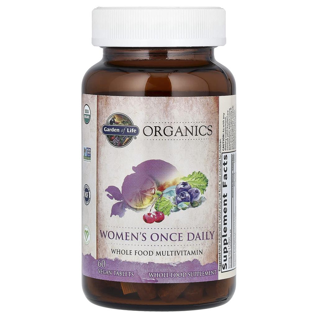 Organics, Women's Once Daily, Vegan Tablets 60 Tablets