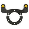 External Horn Button Kits Carbon Fiber 6 Bolts Steering Wheel Modified Button Universal Fit for Horns Lights Yellow