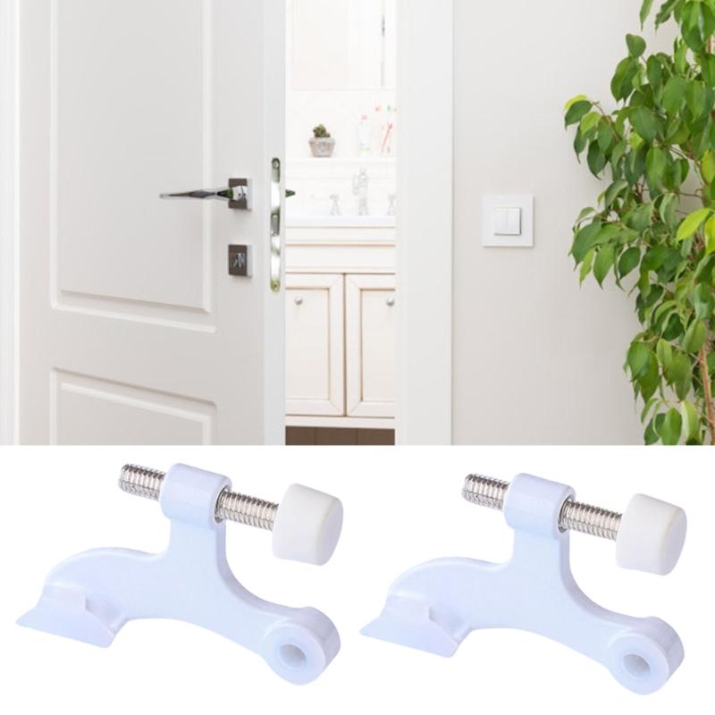 Heavy Duty White Colored Door Top Hinges  easy installs US Type Door Stoppers Luxurious White Door Hinges For Various Door
