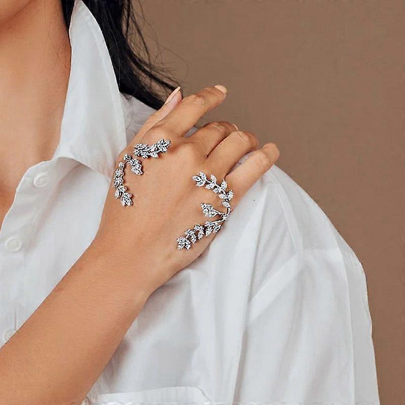 Fashion zircon bracelet trend personality versatile open jewelry bracelet women's accessories Bracelet silver