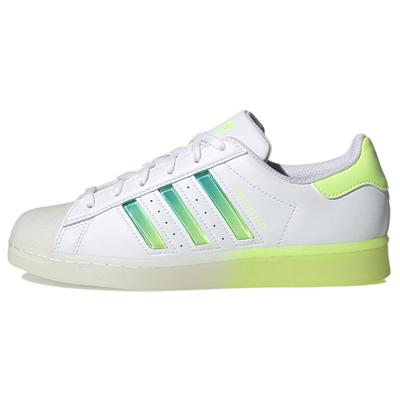Оригинальные кроссовки Superstar 'Белый Желтый Зеленый' Женские GW4909