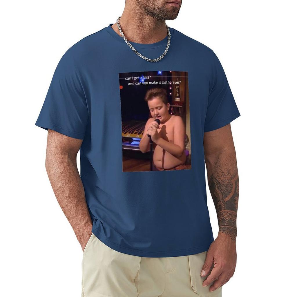 Могу ли я получить поцелуй и можешь ли ты сделать так, чтобы он длился вечно? Футболка Gibby Get A Kiss, новое издание, винтажная аниме-рубашка, мужская одежда