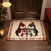 Xmas New Year Welcome Doormat Non‑Slip Washable Rug Easy Care Indoor Outdoor Mat For Kitchen Bedroom Holiday Home Decor