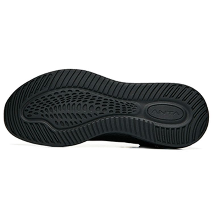 Anta C37+ Мягкая подошва из ткани, амортизирующая, нескользящая, износостойкая, дышащая, легкая, низкая, кроссовки для бега, мужские, черные 912235537-6