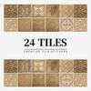 24 Pieces European Pattern Self-Adhesive Tile Sticker Waterproof And Oil-Proof Kitchen Bathroom Wall Decoration Matte Film Pvc Wall Sticker
