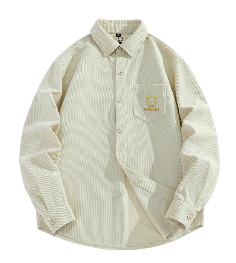 Heavy duty corduroy lapel fine and comfortable shirt for autumn new men's inner wear