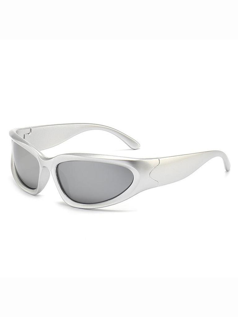 1 шт. Киберфутуристические серебристые очки Y2K Millennium для личности и моды МУЖСКИЕ ОЧКИ ЖЕНСКИЕ ОЧКИ