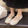 Flat-bottomed Ballet Single Shoes Women's 2025 New Summer Shallow Beanie Shoes with Skirts French Evening Mary Jane Shoes