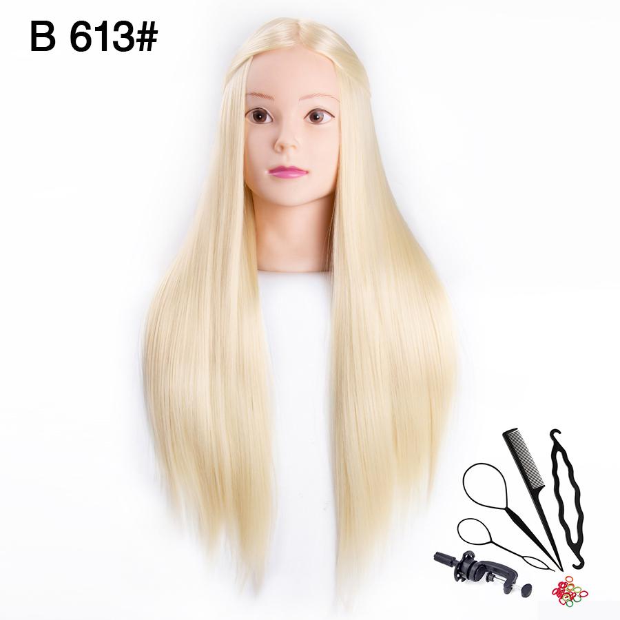 Голова манекена 65 см с тренировочной головкой для волос, парикмахерская, 7 стилей, тренировочная головка для причесок, бесплатный подарок