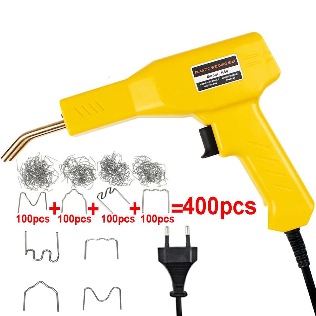 Heat Gun Plastic Welding Machine Yellow Bumper Soldering Iron Staples Bumper Repair Car Tools Kit HOT Stapler Plastic Welder