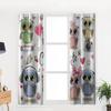 Cute Cartoon Owl Windows Curtains for Living Room Child Bedroom Window Treatment Blinds Kitchen Curtains