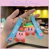 Cute Star Kirby Dripping Glue Keychain Car Backpack Cartoon Figure Bag Pendant Key Ring Lovely Pvc Material