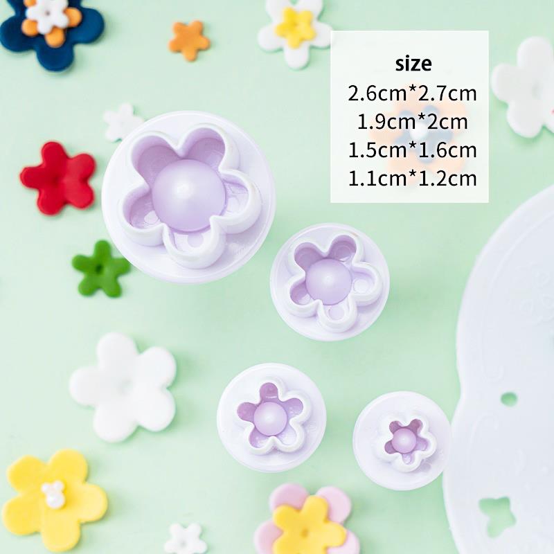 3/4Pcs Ceramic Cutting Mold Clay Polymer Pottery Sculpture Cutter Heart Star Shaped DIY Geometric Snow Figure Modeling Tool