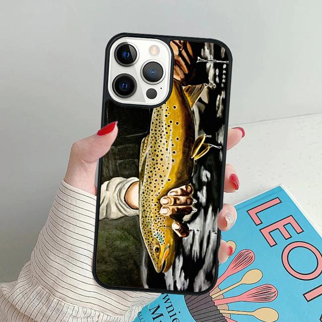 Чехол для телефона с рисунком «Рыбалка на форель» для iPhone 17 Air 16 15 14 Plus Apple 11 12 13 Pro Max coque