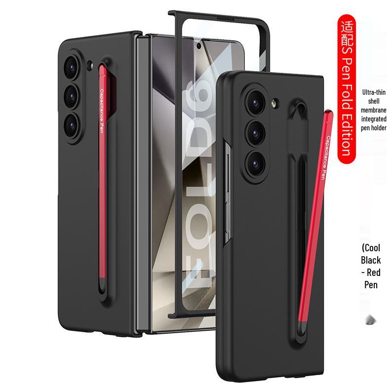 Ультратонкий матовый чехол для телефона Samsung Z Fold6 со слотом для стилуса - Защитная крышка однотонная