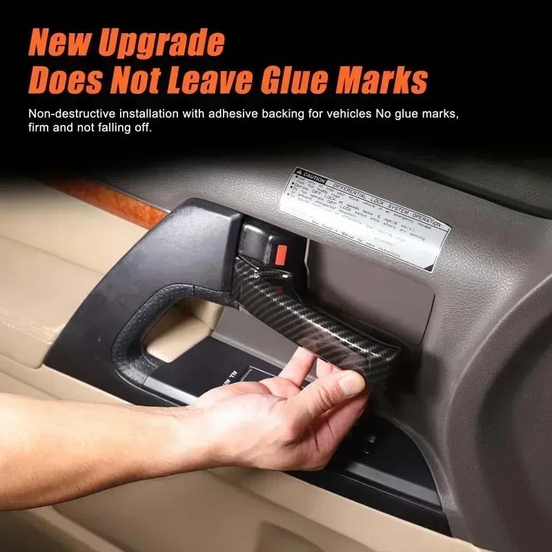 For Toyota Land Cruiser 200 LC200 2008-2022 ABS Car Inner Door Grab Handle Cover Trim Sticker Interior Accessories