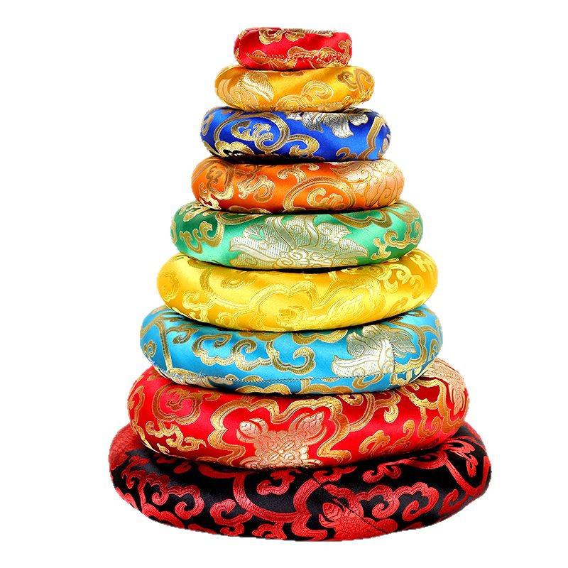 Непальская подушка для поющей чаши ручной работы из хрусталя и меди с тканевым кругом и защитой от дребезжания