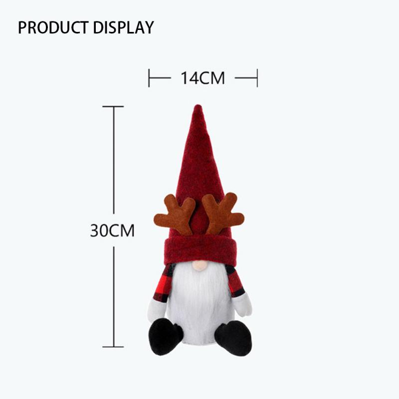 1 шт. Рождественские украшения, принадлежности, тканевая шляпа с блестками, сидящая поза, безликая кукла, кукла Рудольф, гном, украшение, рождественский подарок