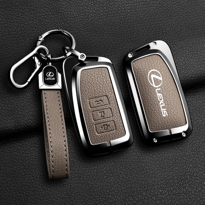 Vintage Leather Car Key Case Full Cover Shell Keychain Accessories For Lexus NX GX LX GS RX IS ES RC 200 250 350 LS 450H 300H XM6