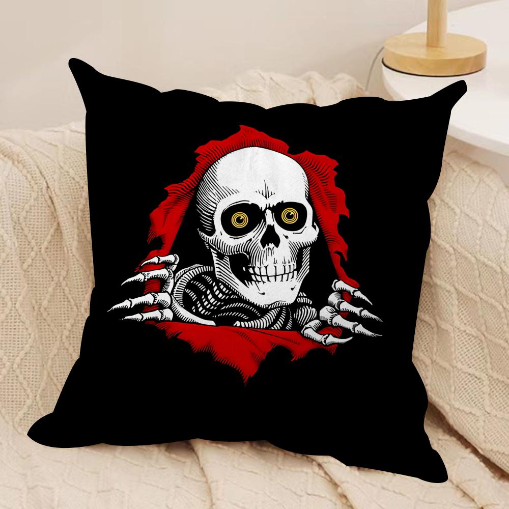 PPowell PPeralta skateboard Cushion Cover Silky Short Plush Invisible Zipper Dustproof Sofa Pillow Case for Home Decor