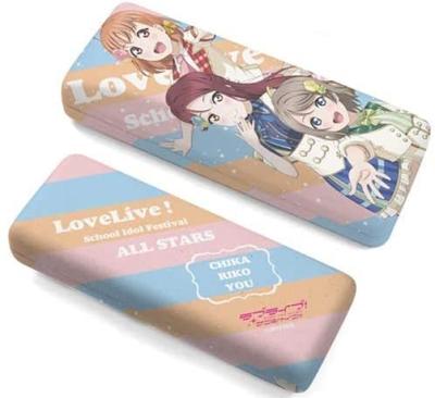 Люблю второклашек Aqours Футляр для очков Live! Солнечный свет! ! (Чика, Рико, Ё)