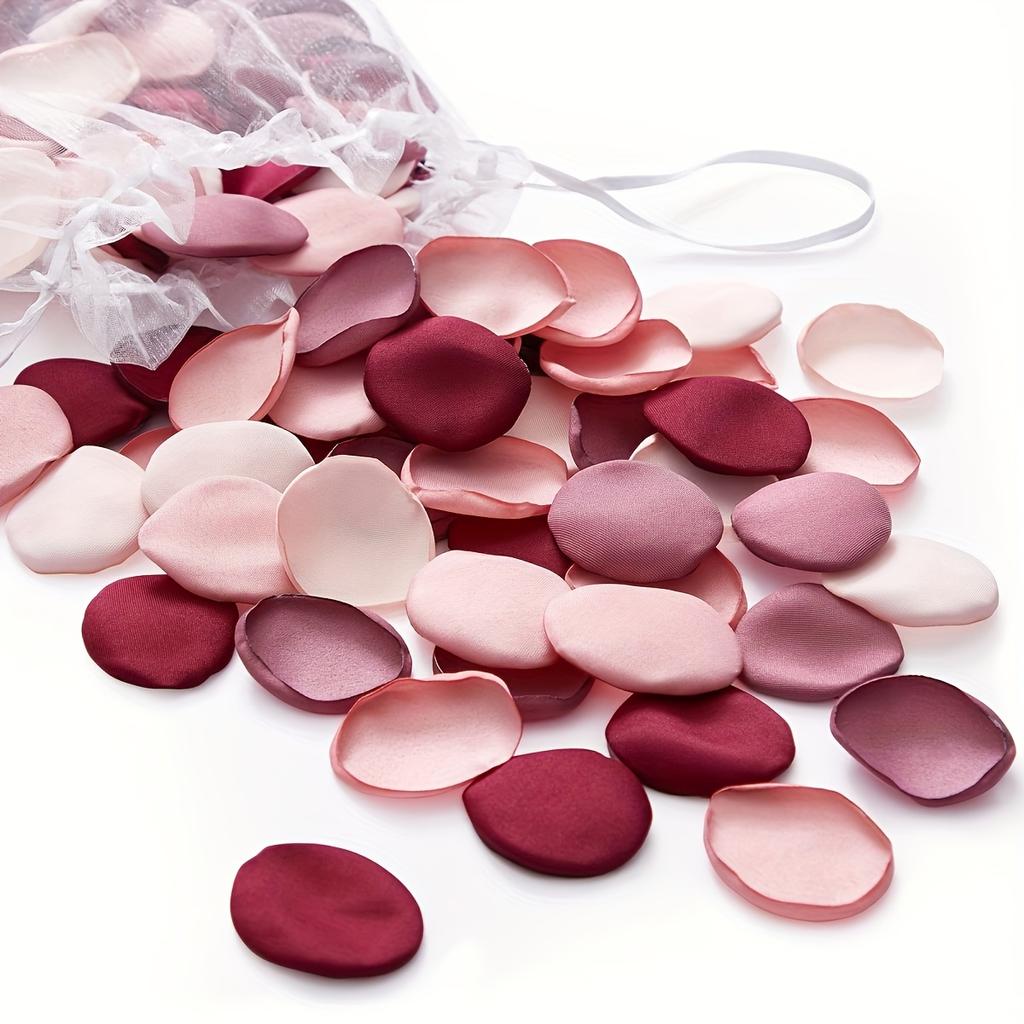 100 шт. Шелковые лепестки роз Искусственные лепестки цветов для свадеб Предложения Бордовые Розовые Лепестки Искусственные лепестки роз для свадебного цветка