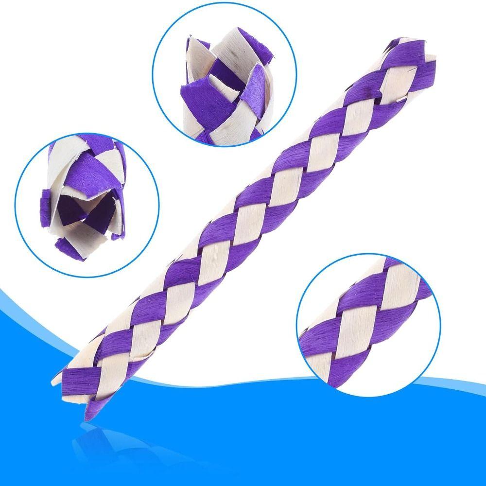 3PCS/5PCS/6PCS Stress Relief Chinese Finger Trap Natural Bamboo Bird Chew Toy Puzzle Toy Gag Gift