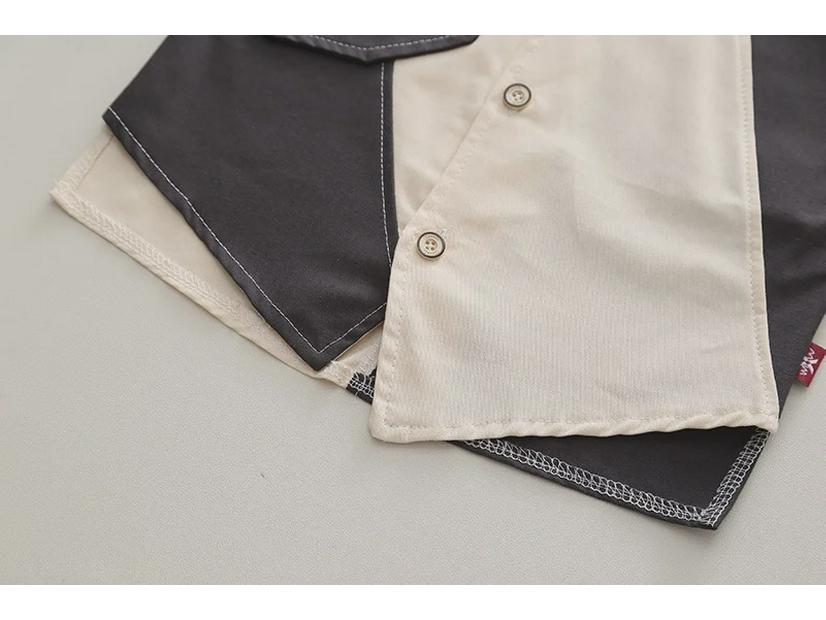 Стильный комплект рубашек с длинными рукавами для мальчиков на весну и осень 2023 г.